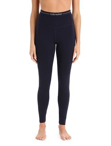 Icebreaker Merino 260 Tech High Rise Leggings Naisten Base Layers Laivastonsininen | FI 1851WNBY